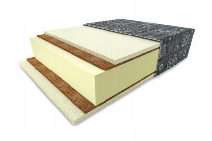MATERAC 110X200 BARI PIANKOWY HR LATEKS KOKOS 27 CM WYGODNY NIEROLOWANY