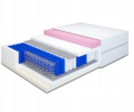MATERAC POCKET LISA 200X200 LATEKS VISCO 22 CM H2/H3 TENCEL NIEROLOWANY